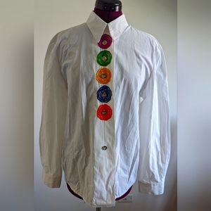 Vintage Howard Wolf long sleeve cotton button down top